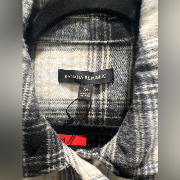 Banana Republic Ladies' Shirt Jacket - BLACK PLAID SIZE M - Picture 4 of 6